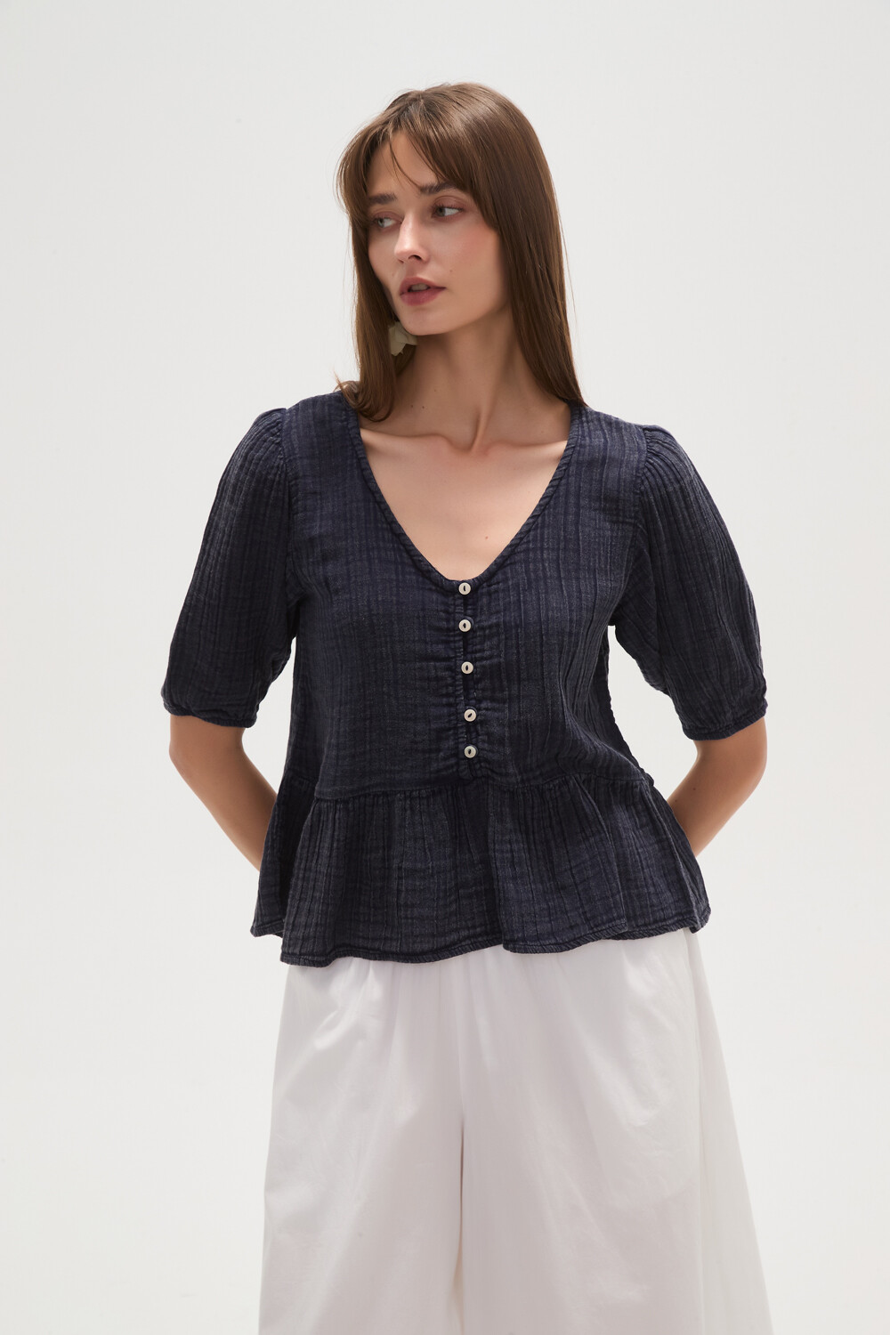 Blusa Osleb Azul Piedra