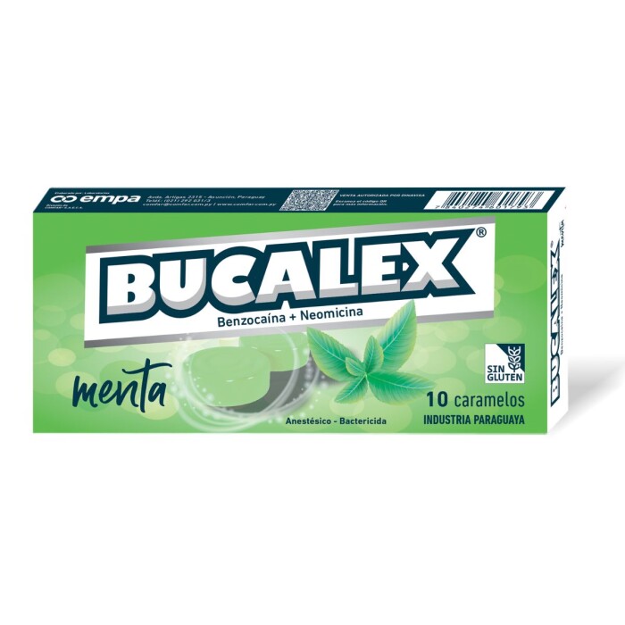 BUCALEX MENTA CJ X 10 CARAMELOS única