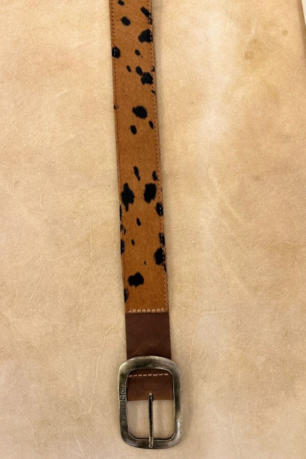 Cowhide Belt Print Camel / Dorado
