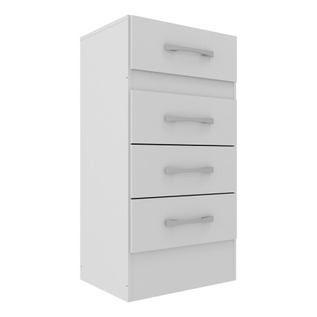 Comoda Cajonera Kenia 4 Cajones Dormitorio Blanco