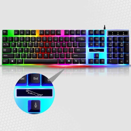 Teclado y Mouse Gamer con Luces de Colores Conexión USB 001