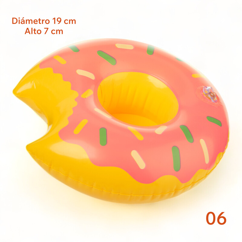 Inflable Posa Vaso Bebida Para Piscina Variedad Diseños Dona 2
