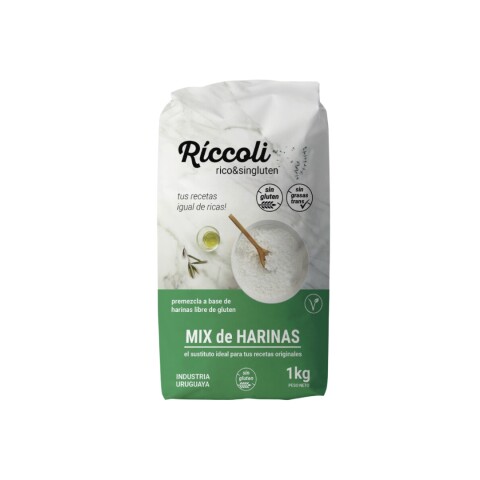 Mezcla De Harina Vegana Sin Gluten Riccoli 1k Mix De Harina Vegana Ricca 1kg