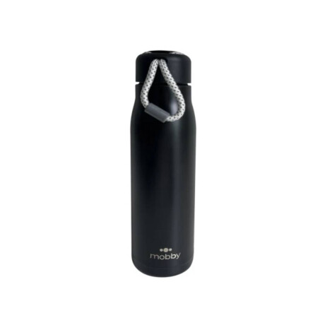 BOTELLA TERMICA D.PARED 550ML CUERDA NEGRO MOBBY