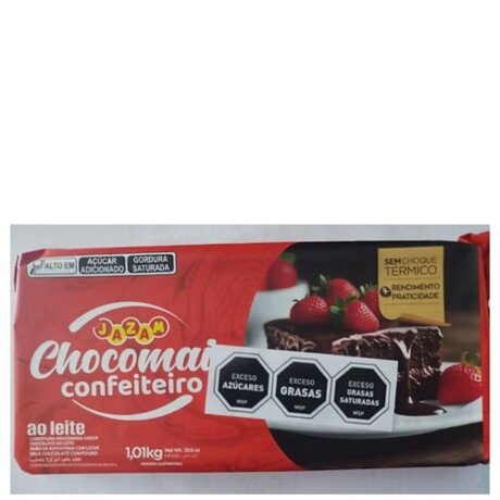 CHOCOLATE COBERTURA JAZAM BARRA LECHE 1KG CHOCOLATE COBERTURA JAZAM BARRA LECHE 1KG