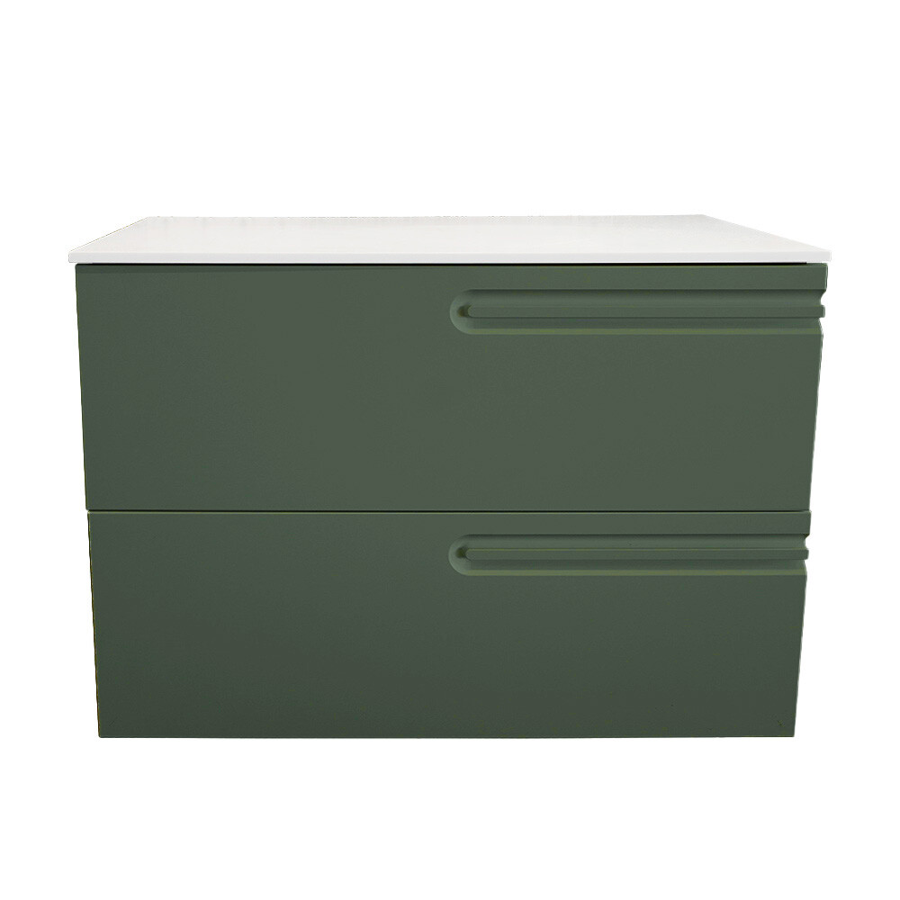 MUEBLE BAÑO ECONIC 80 COLOR VERDE C/ENCIMERA Mueble Baño Econic 80 Color Verde C/encimera