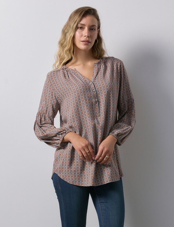 Blusa Print TOSTADO/MULTI