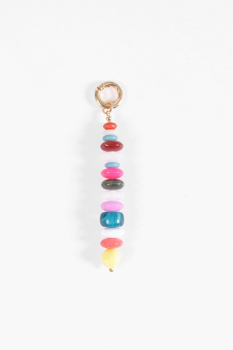 Llavero piedras multicolor