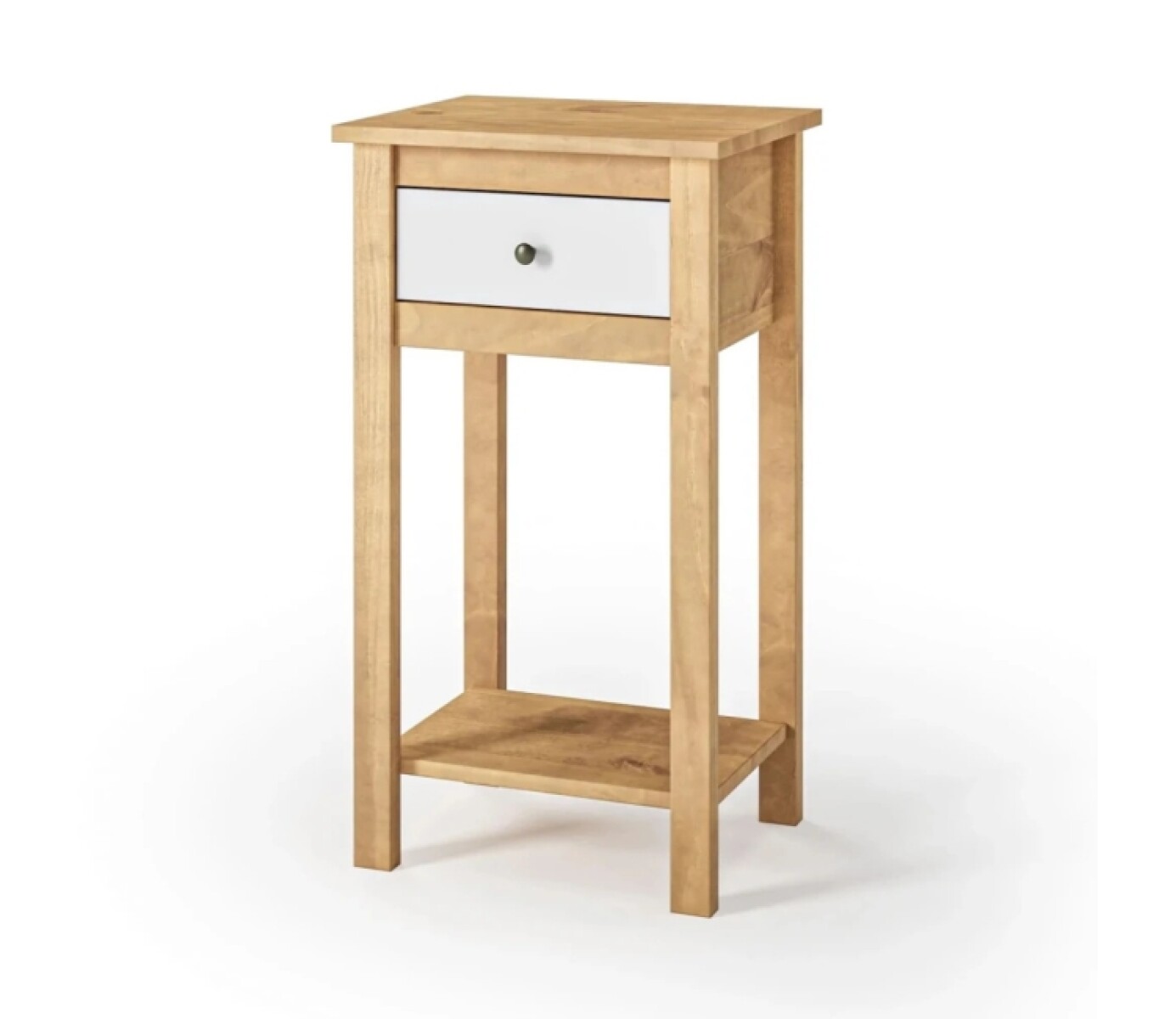 Mesa De Luz Alta Mari 1 Cajón Blanco Md001b 