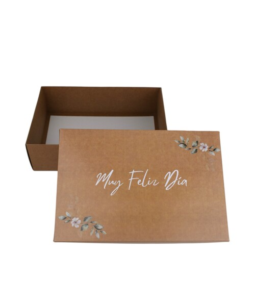 Caja Rectangular Impresa 20x30x9 cm - MUY FELIZ DIA Caja Rectangular Impresa 20x30x9 cm - MUY FELIZ DIA