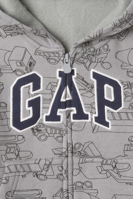 Canguro Con Cierre Logo Gap Toddler Niño Pilot Grey