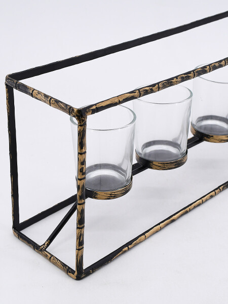 CANDELERO PARA 4 VELAS NEGRO
