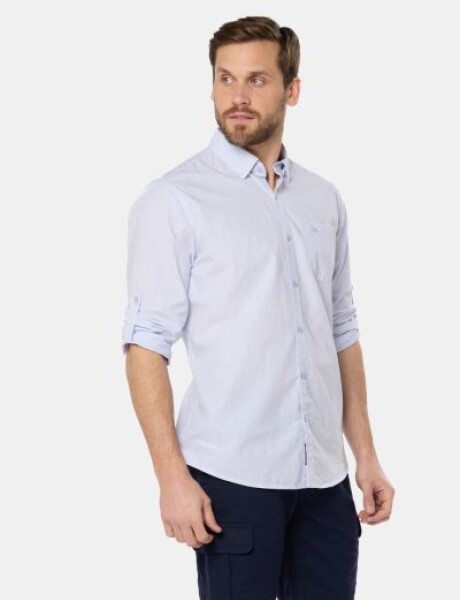 BERMUDA CARGO DE LINO Azul