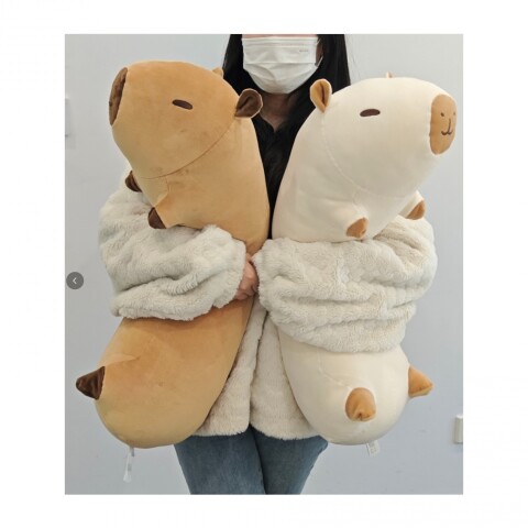 ALMOHADA DE PELUCHE- CAPIBARA MARRÓN DE 70 CM. ALMOHADA DE PELUCHE- CAPIBARA MARRÓN DE 70 CM.