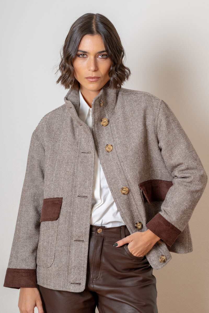 Campera gales Espiga chocolate
