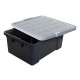 Caja Cesto Canasto Organizador Multiuso Con Tapa 40lts-negro Caja Cesto Canasto Organizador Multiuso Con Tapa 40lts-negro
