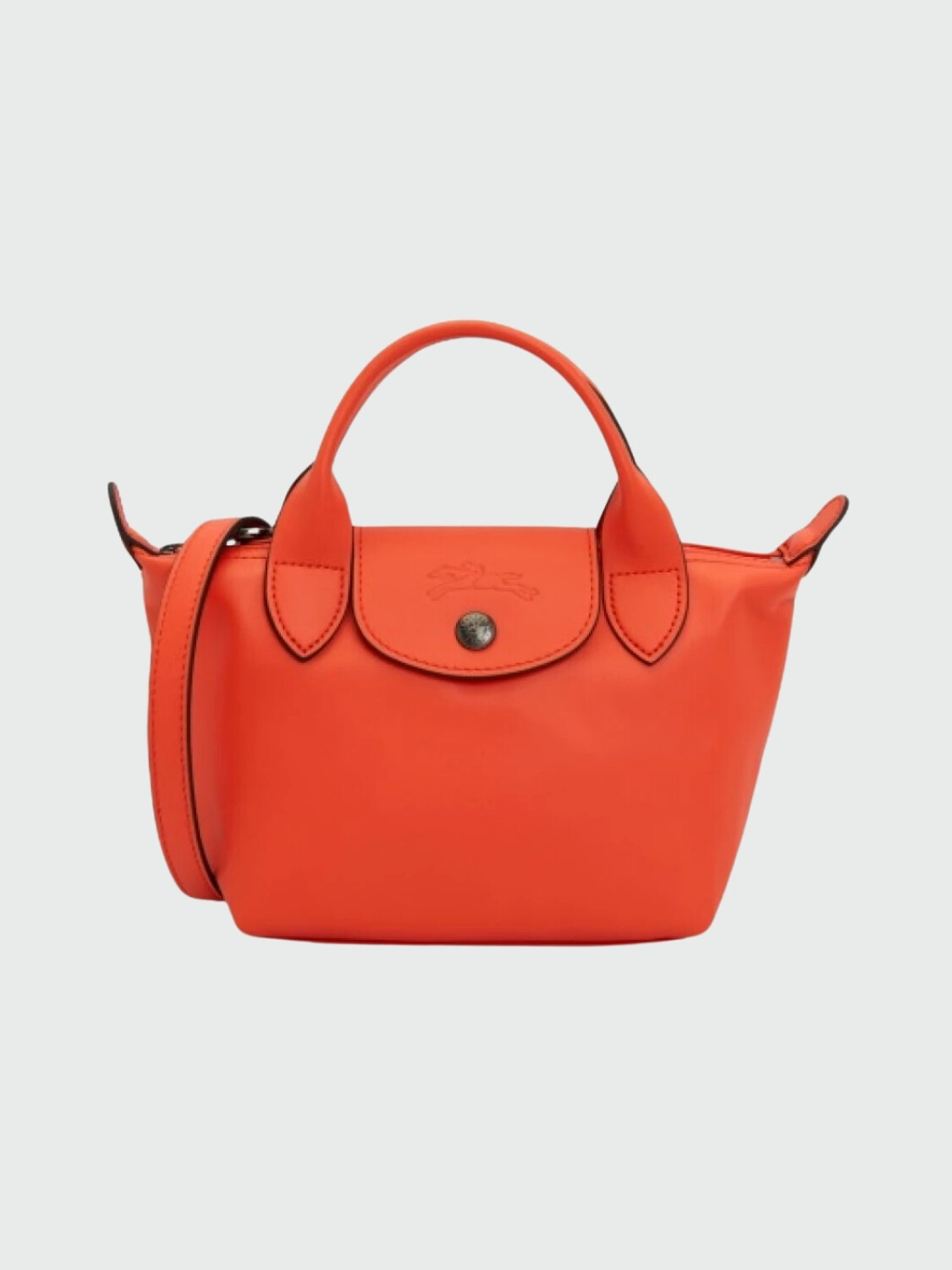 Longchamp -Cartera mini de cuero, Le pliage Xtra Naranja