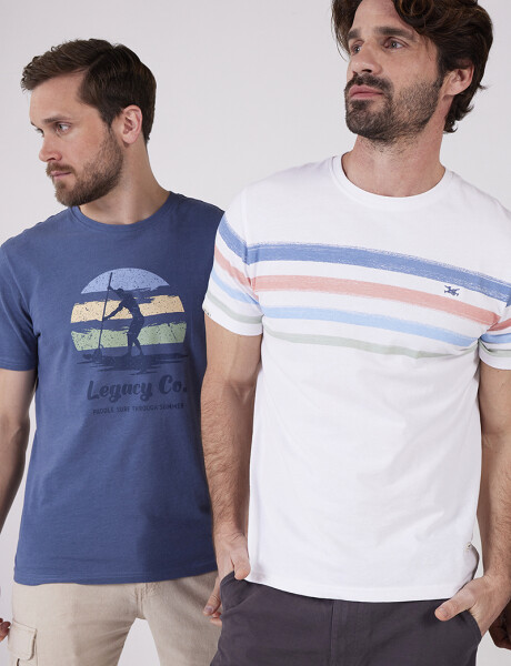 REMERA RAYADA Blanco