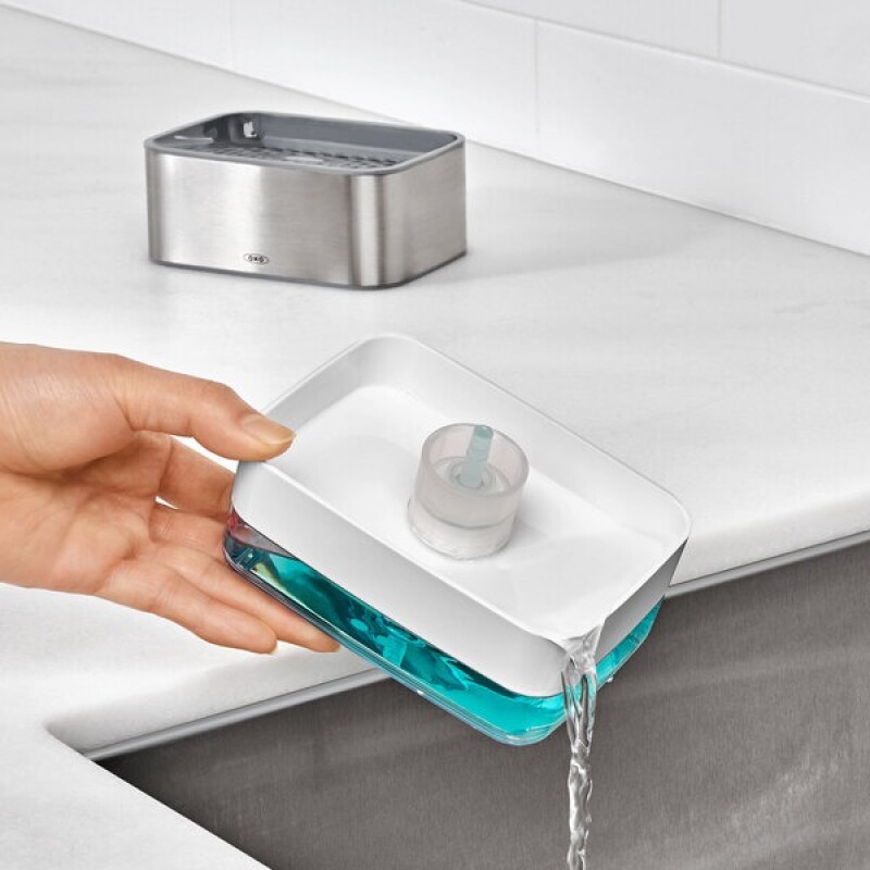 Dispensador y Escurridor de Esponjas en acero inoxidable OXO Dispensador y Escurridor de Esponjas en acero inoxidable OXO