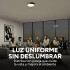 Plafón Led Techo 24 Cm Madera Luz Cálida 24W Moderno Nórdico Color Negro