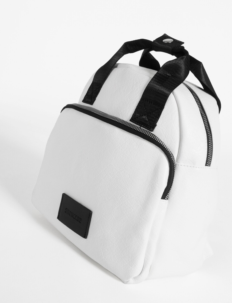 Mochila con bolsillo - blanco 