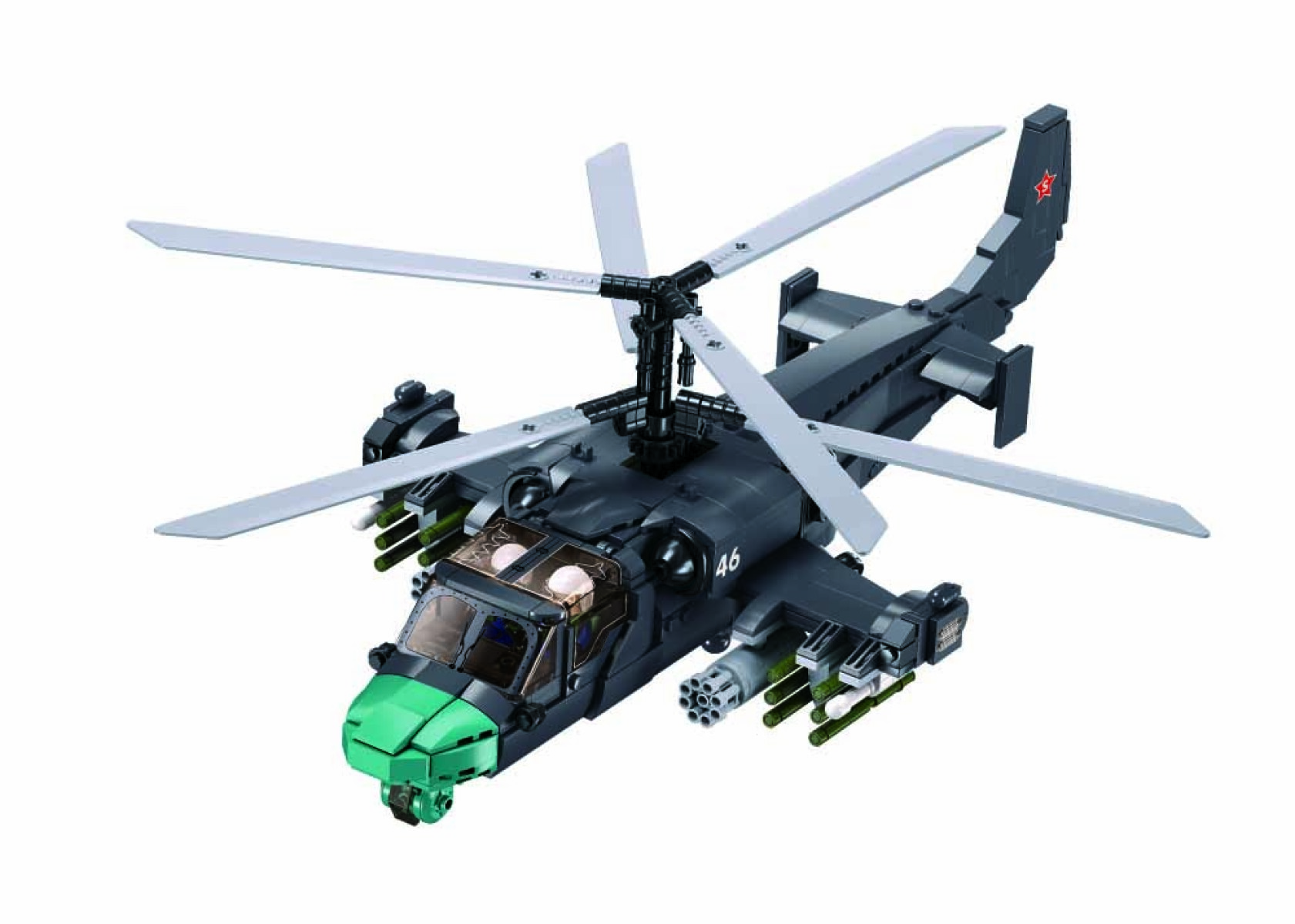 Helicoptero de combate para armar + Figuras 913 pcs 