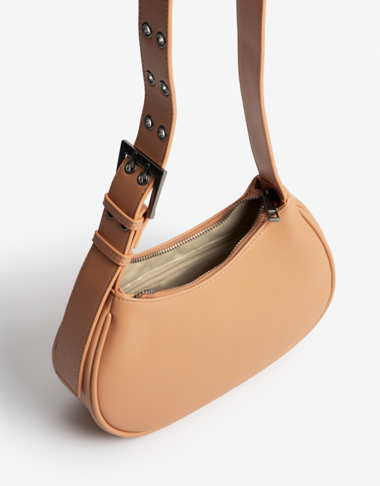 City Cartera Casual Baguette - Naranja Durazno