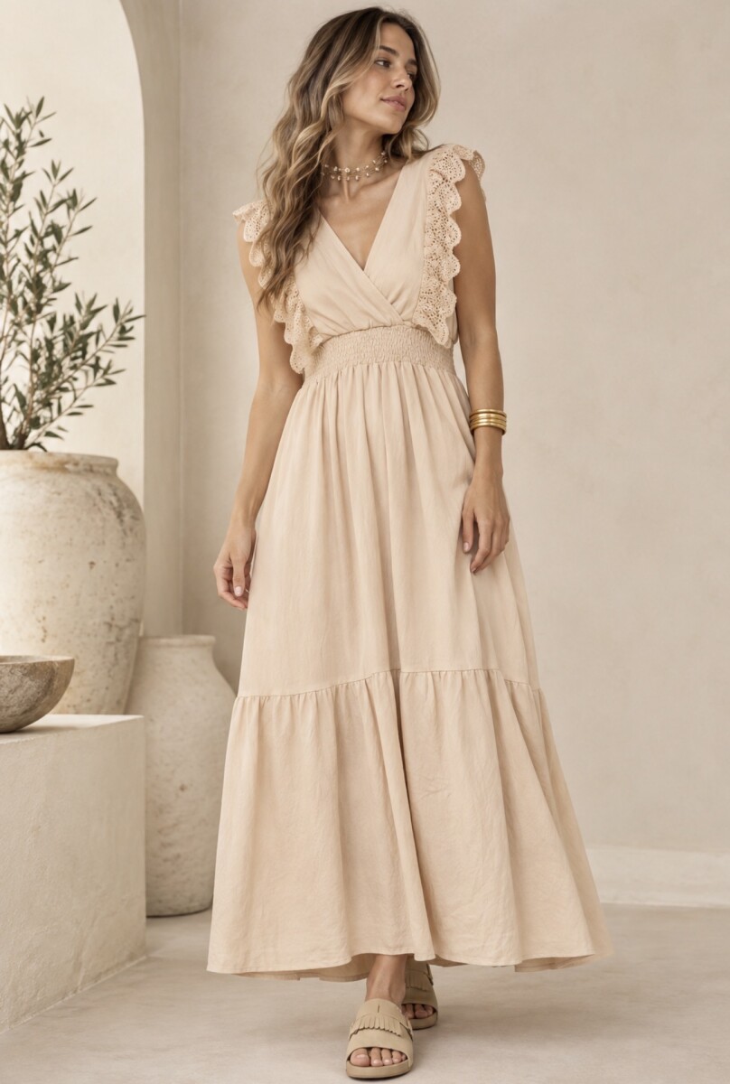 Vestido Amanda - beige 