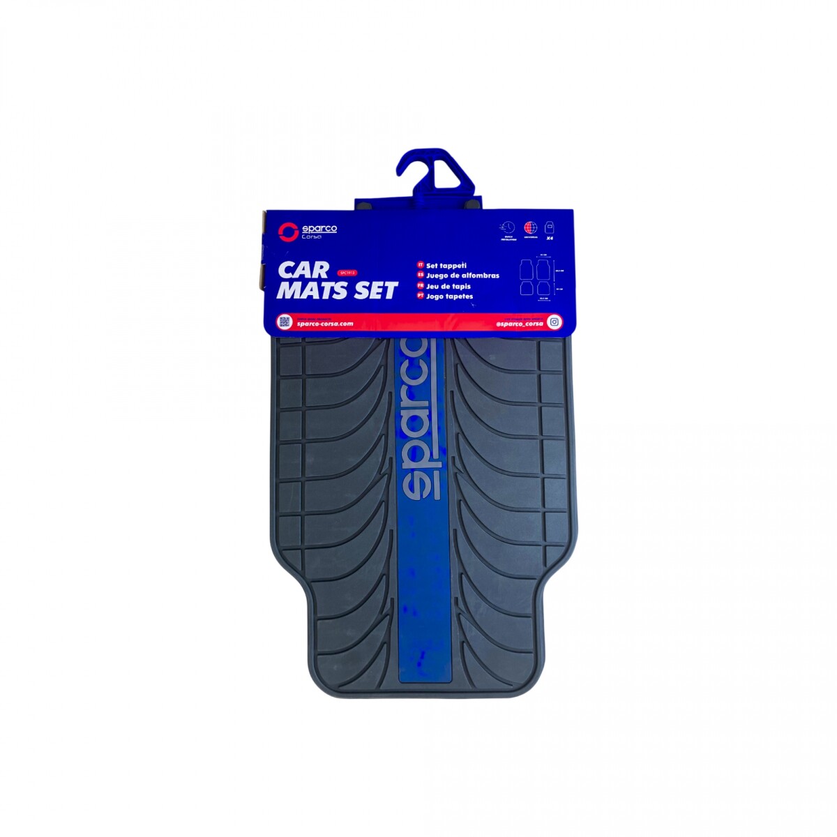 Sparco Alfombra Juego Completo Negro - Azul 