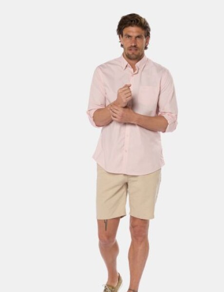 BERMUDA CLÁSICA DE LINO Beige