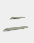 Set Arely de 2 estantes de MDF con acabado lacado verde 30 cm / 55 cm
