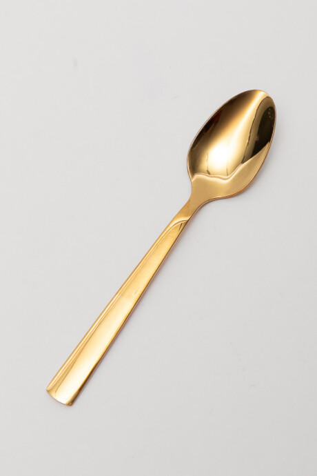 Cuchara Asher Para Café Set 4un,dorado Brillante Color Unico