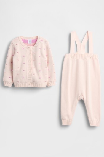 Set De Saco Y Enterito Bebé Barely Pink