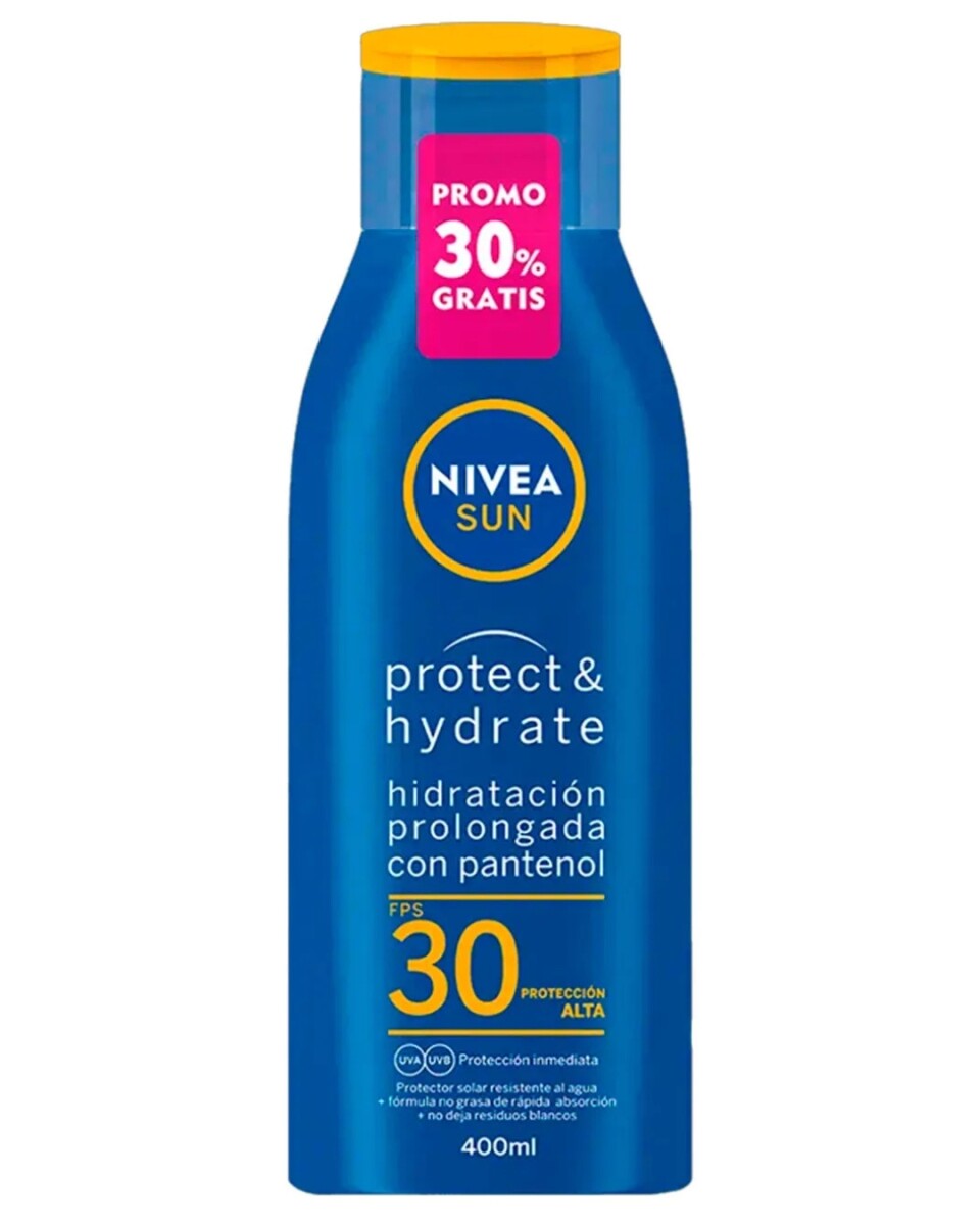 Nivea Sun Protect & Hydrate FPS30 400 ml | Protección Solar e Hidratación Prolongada con Pantenol 