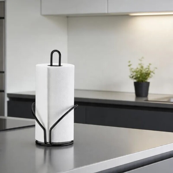 Portarollo De Cocina De Acero Negro Portarollo De Cocina De Acero Negro