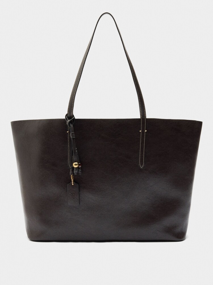 Bolso Shopper Reversible Con Bolsa Extraíble L marron