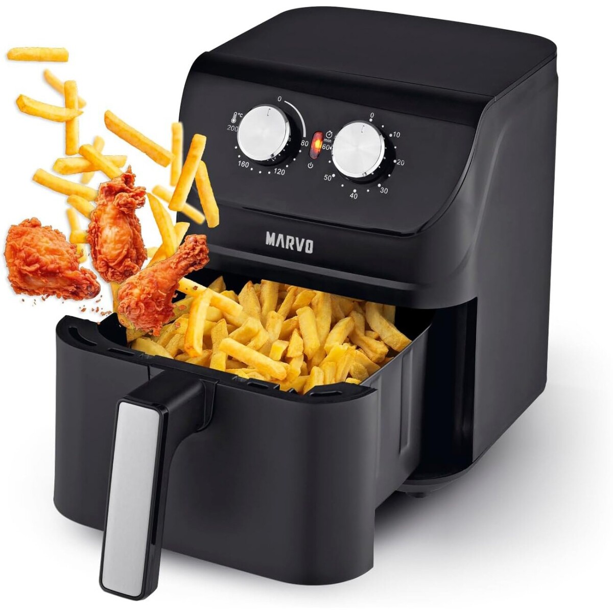 Freidora Sin Aceite Marvo 4l Timer Control Temperatura Atrix 
