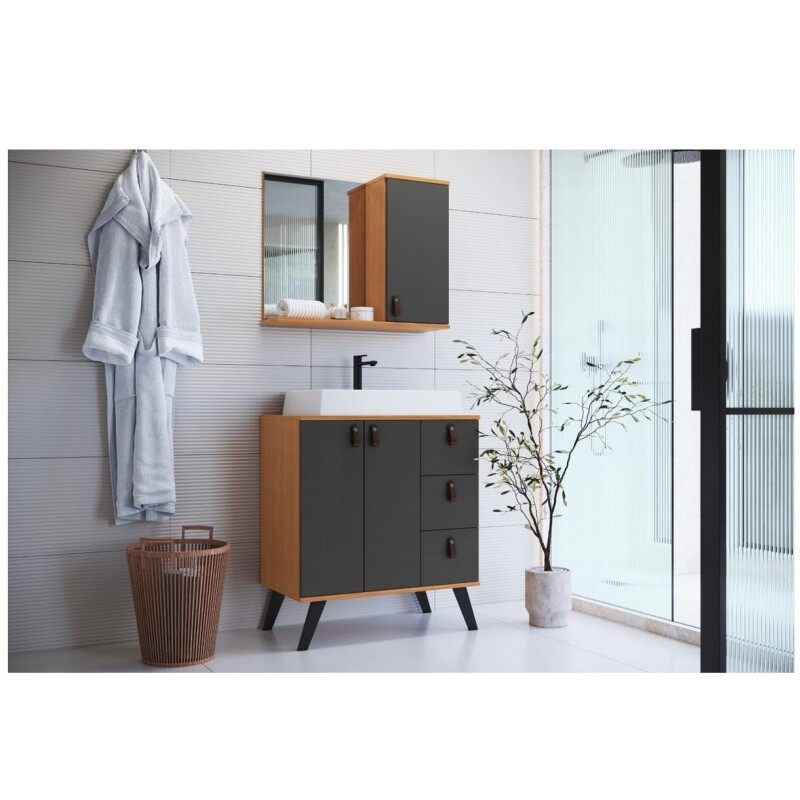 Mueble Baño London Incluye Bacha Y Espejo Madera Premium ® Mueble Baño London Incluye Bacha Y Espejo Madera Premium ®