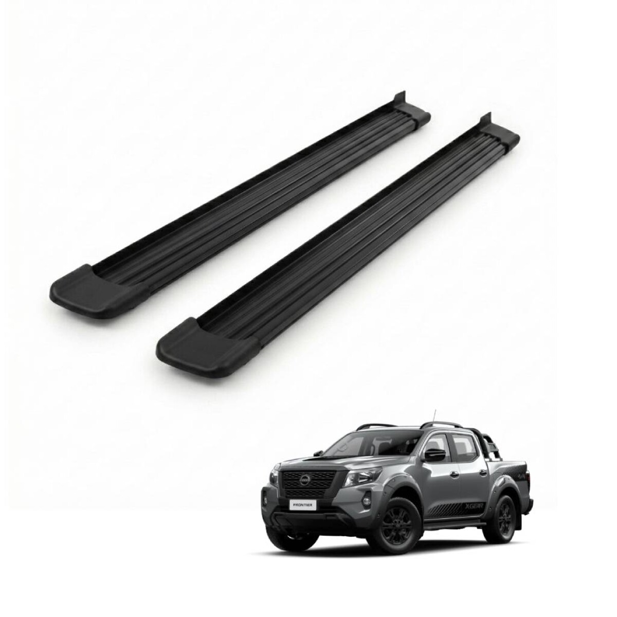 Estribos Laterales Para Nissan Frontier Color Negro (2021/2024). 