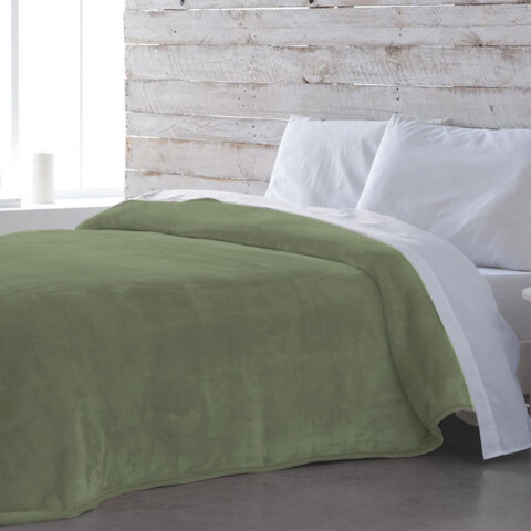 Frazada Flannel 2 Plazas Home Class 200 x 240 cm VERDE