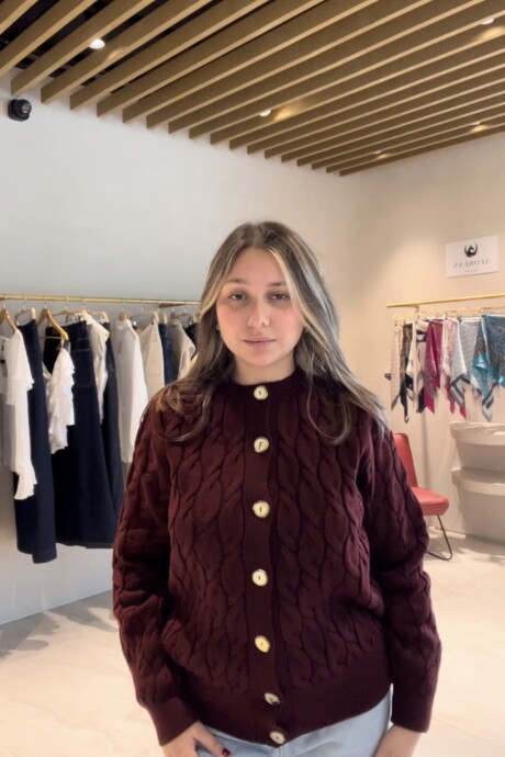 Cardigan Nayarit Bordeaux