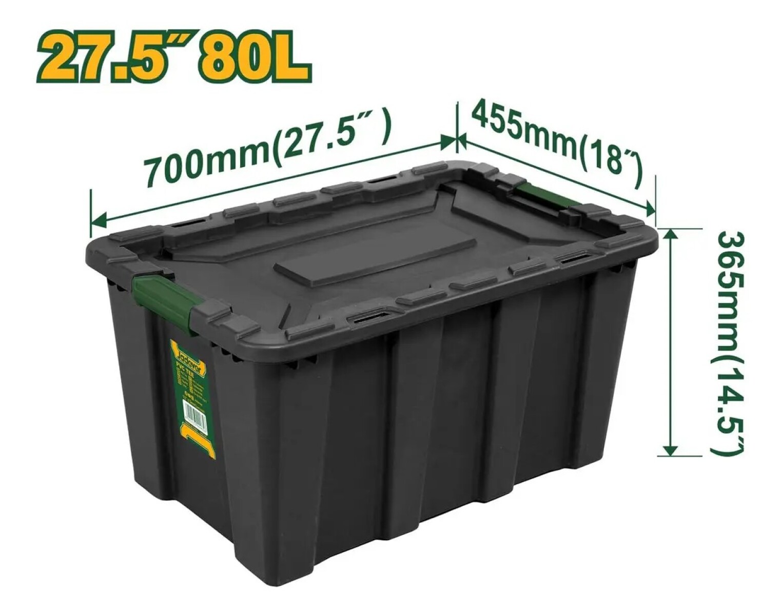 Contenedor Plástico Apilable - 80 L 