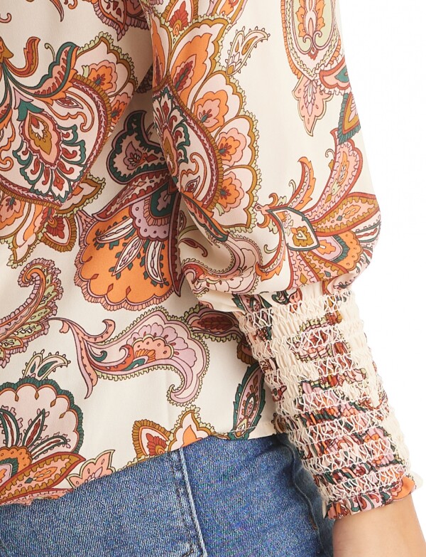 Blusa Gasa Arabescos MULTI/BEIGE