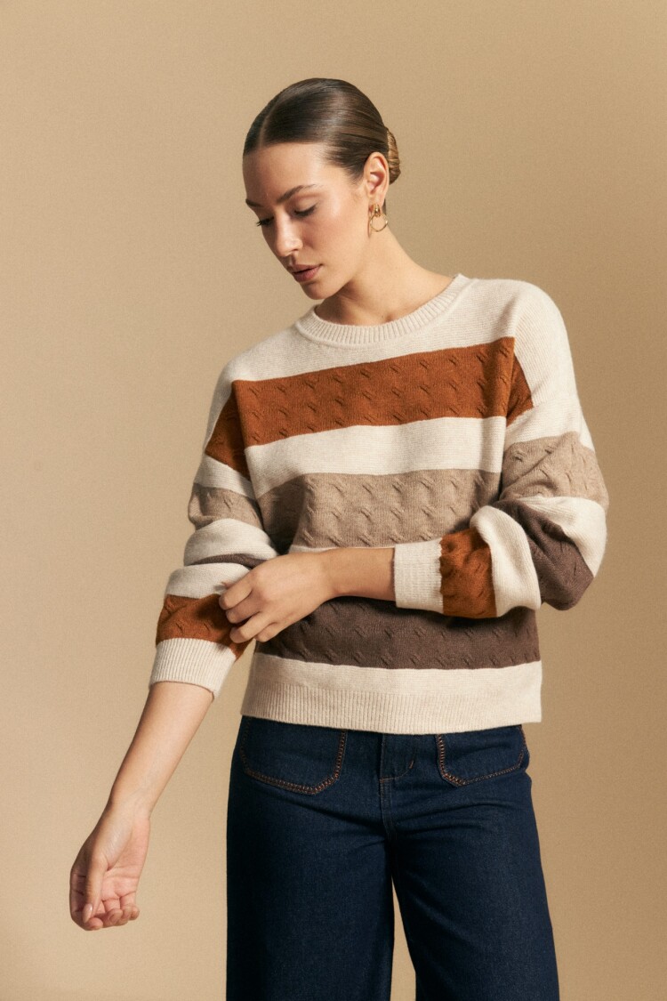 SWEATER OCEAN Beige Melange
