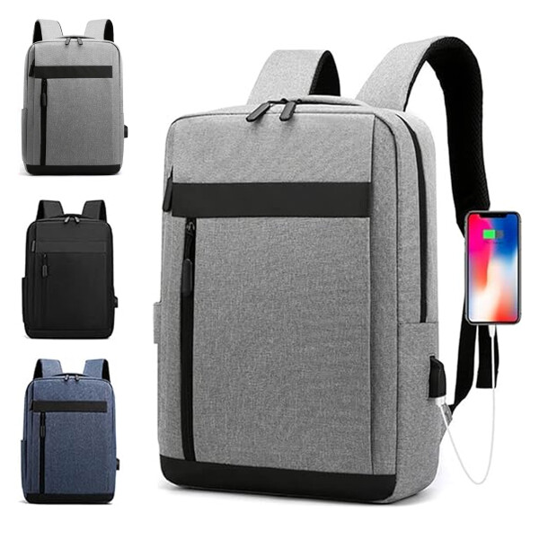 Mochila Multifuncional Impermeable Con Usb MOCHILA NOTEBOOK IMPERMEABLE USB NEGRA