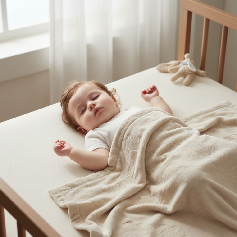 Mantas fleece ASH & Olive natural