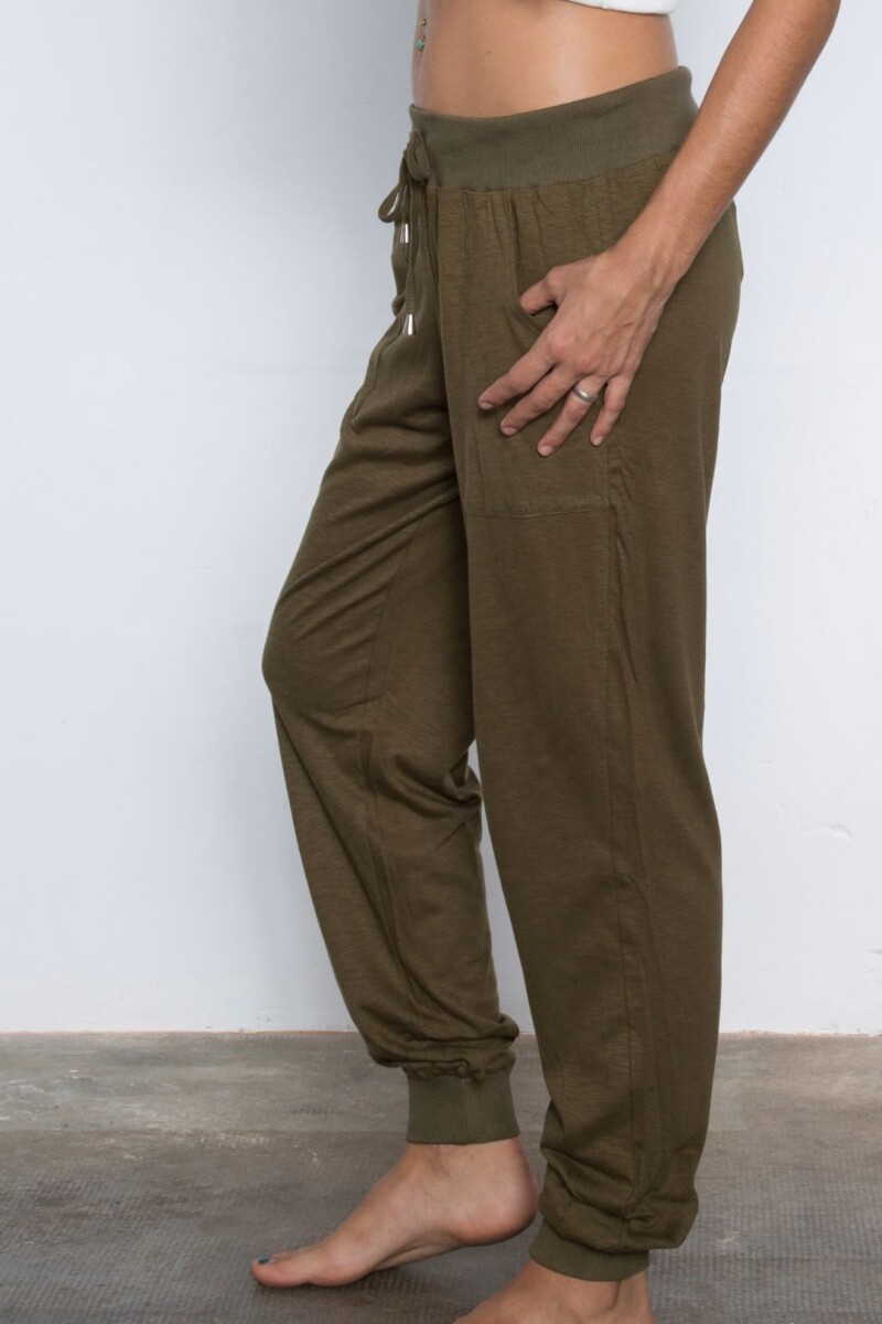 Babucha clásica de bambù Verde musgo