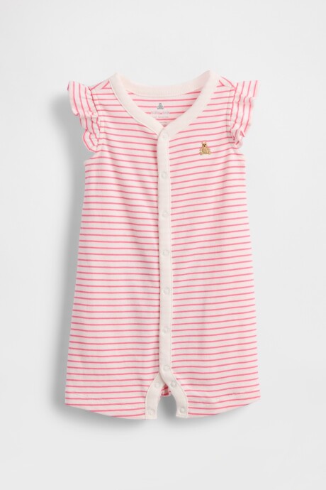 Enterito Short Bebé Pink Stripe Wwh1065-A