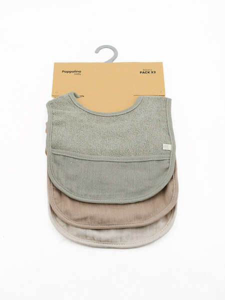 BABERO PACK X 3 VERDE