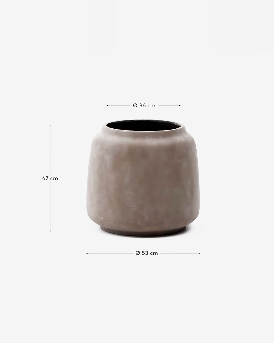 Macetero Lira de efecto terracota Ø53 cm
